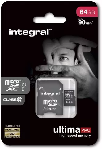 Carte microSDXC Kingston Canvas Select Plus 64Gb (avec adaptateur SD)