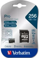 Photo de Micro SD Verbatim Pro U3 - 256Go