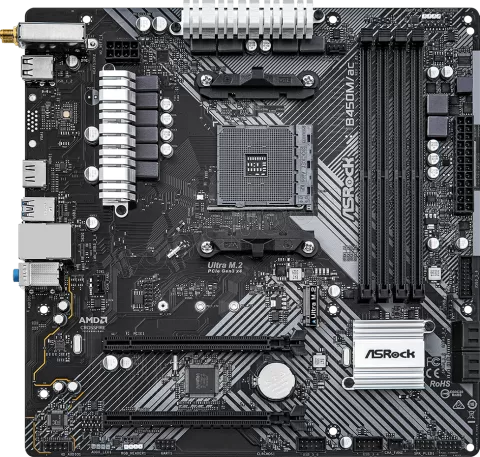 Photo de Carte Mère ASRock B450M/AC R2.0 (AM4) Micro ATX