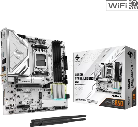 Photo de Carte Mère ASRock B850M Steel Legend WiFi (AM5) Micro ATX