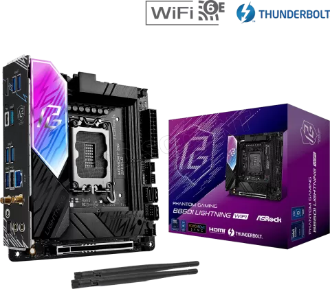 Photo de Carte Mère ASRock Phantom Gaming B860I Lightning WiFi (Intel LGA 1851) Mini ITX