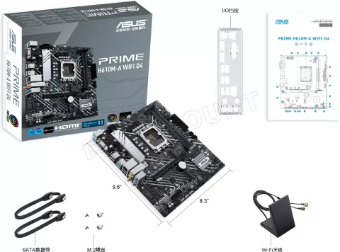 Photo de Carte Mère Asus Prime H610M-A WiFi DDR4 (Intel LGA 1700) Micro ATX