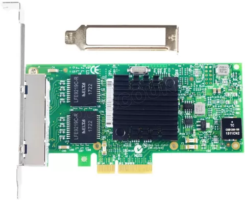 Photo de Carte Réseau PCIe RJ45 Intel I350-T4 - 4x ports 1Gbits/s