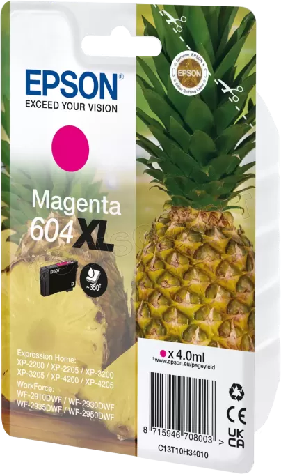 Cartouche d'encre Epson Ananas 604 XL (Magenta)