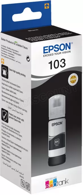 Cartouche d'encre Epson EcoTank 103 65ml (Noir)