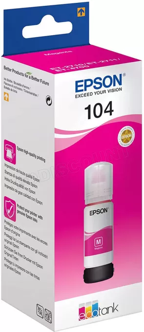 Cartouche d'encre Epson EcoTank 104 65ml (Magenta)