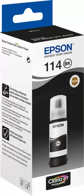 Cartouche d'encre Epson EcoTank 114 70ml (Noir)