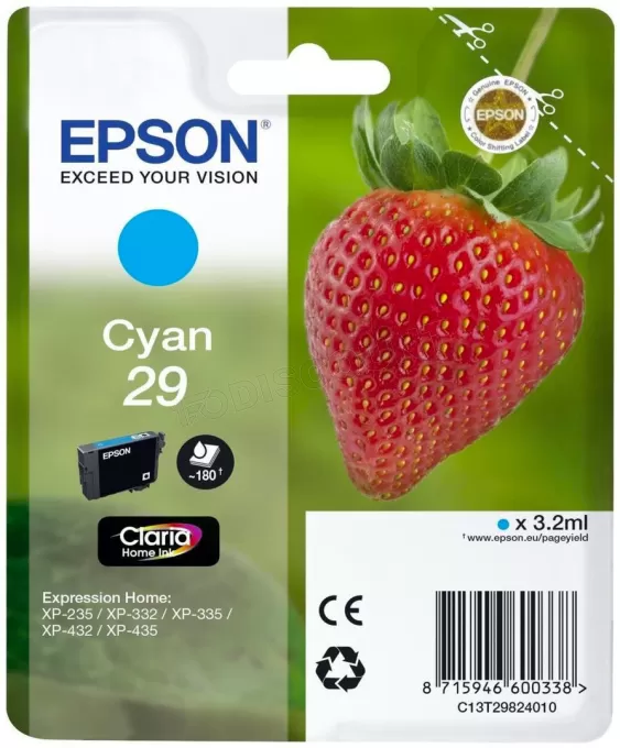 Cartouche d'encre Epson Fraise 29 (Cyan)