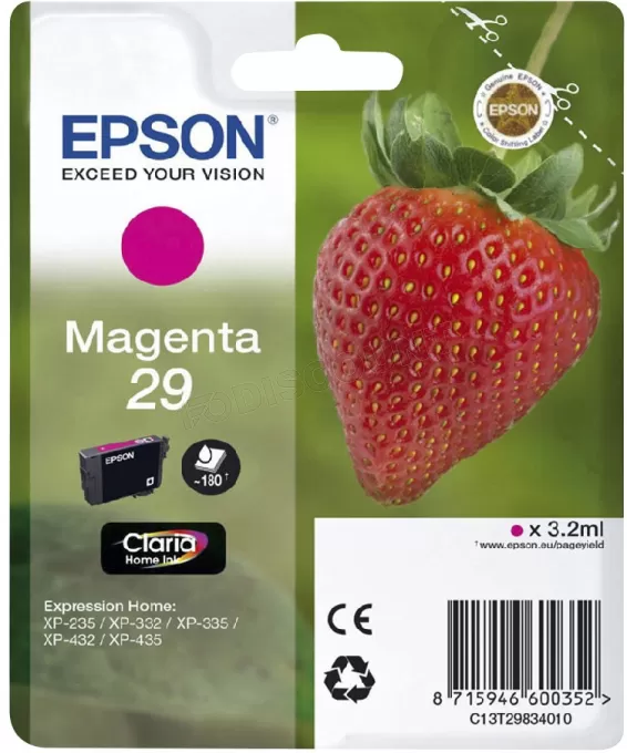 Cartouche d'encre Epson Fraise 29 (Magenta)