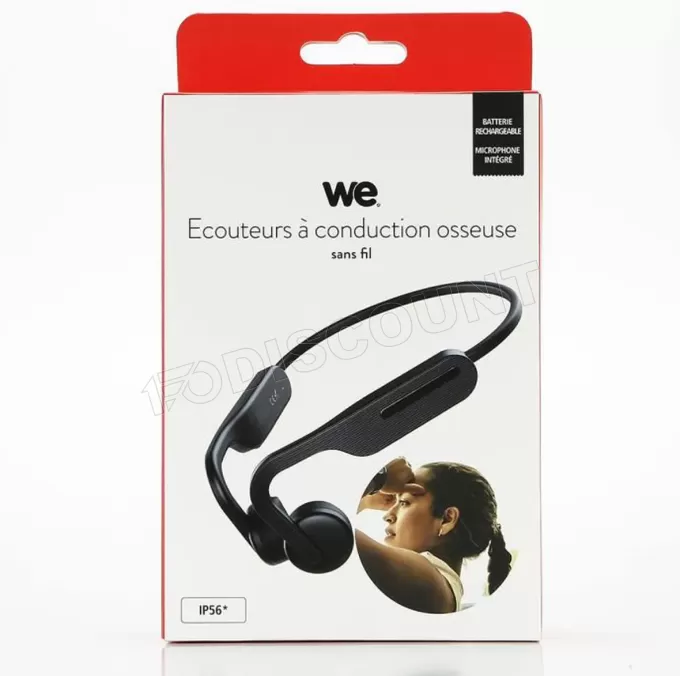 Casque Ecouteurs sans fil Bluetooth à conduction osseuse WE (Noir)