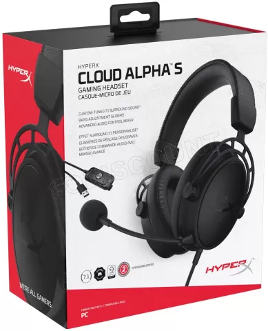 Photo de Casque Gamer filaire HyperX Cloud Alpha S (Noir)