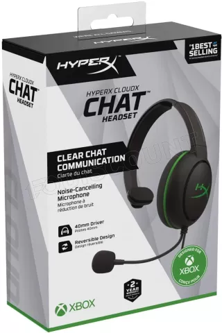 Photo de Casque Gamer filaire HyperX CloudX Chat (Noir/Vert)