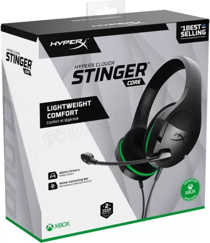 Photo de Casque Gamer filaire HyperX CloudX Stinger Core (Noir/Vert)