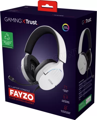 Photo de Casque Gamer filaire Trust GXT 490 Fayzo (Blanc)