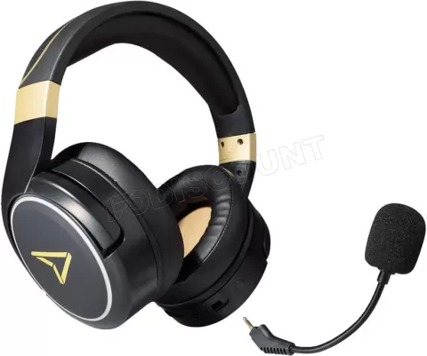 Photo de Casque Gamer sans fil Bluetooth Steelplay Metaltech Radiance (Noir/Or)