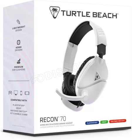 Photo de Casque Gamer Turtle Beach Recon 70 (Blanc)