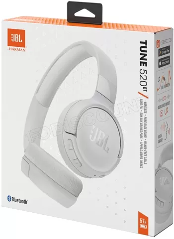 Photo de Casque Micro JBL Tune 520 (Blanc)