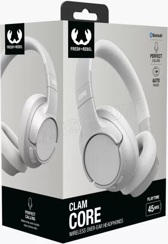 Photo de Casque sans fil Bluetooth Fresh'n Rebel Clam Core (Gris)