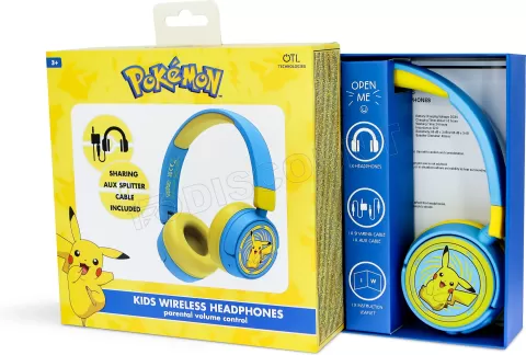 Photo de Casque sans fil pour enfant OTL Pokémon Pikachu (Bleu/Jaune)