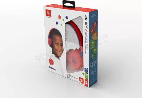 Photo de Casque sans fil pour enfants JBL JR310BT (Rouge/Bleu)