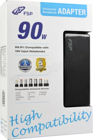 Chargeur universel Advance PC portable 110W (90W nominal) 9 embouts secteur  + allume cigare à prix bas
