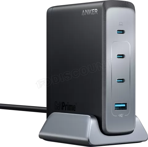 Photo de Chargeur secteur Anker 749 GaN Prime - 1x USB-A + 3x USB-C 240W (Gris)