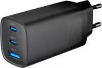 Photo de Chargeur secteur Gembird - 2x USB-C + 1x USB-A 65W (Noir)