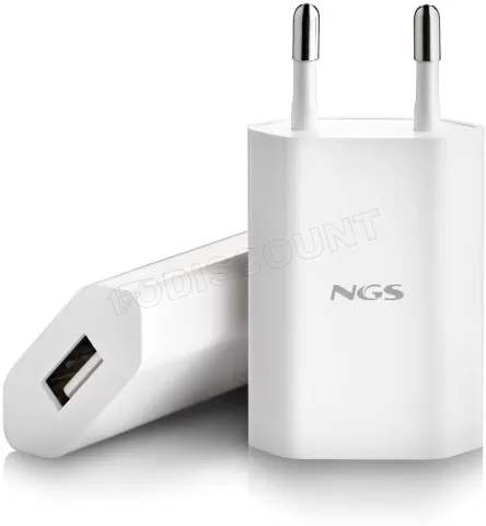 Photo de Chargeur secteur NGS 1x port USB (Blanc)