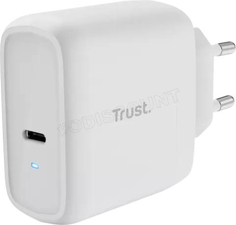 Photo de Chargeur secteur Trust Maxo 1x port USB-C - 65W (Blanc)