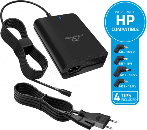 Photo de Chargeur universel Advance PowerUp compatible HP 90W - 4 embouts