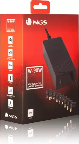 Chargeur universel pour ordinateur portable Nedis 45W avec 8 prises  interchangeables /