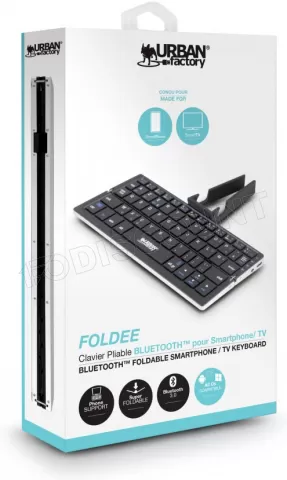 Clavier Bluetooth pliable Urban Factory Foldee pour tablettes et  smartphones à prix bas
