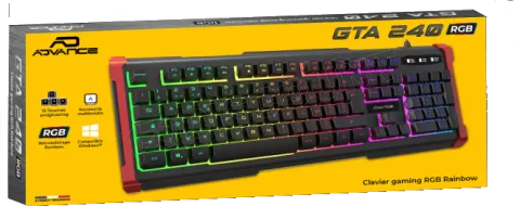 Photo de Clavier Gamer Advance GTA 240 RGB (Noir)