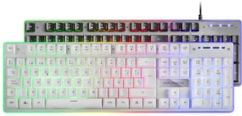 Photo de Clavier Gamer Mars Gaming MK220 RGB (Blanc)