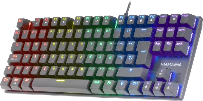 Clavier Gamer mécanique (Blue Switch) Mars Gaming MK80 RGB (Noir)