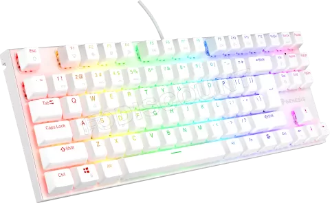 Photo de Clavier Gamer mécanique (Outemu Brown) Genesis Thor 303 TKL RGB (Blanc)