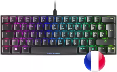 Clavier Gamer mécanique Mars Gaming (Outemu Blue Switch) - MKXTKL RGB (Noir)  - 286111