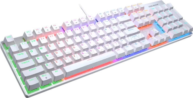 Clavier Gamer mécanique (Red Switch) Cougar Ultimus Ex RGB (Blanc)