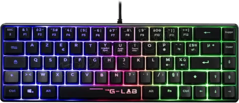 Photo de Clavier Gamer The G-Lab Keyz Hydrogen TKL RGB (Noir)