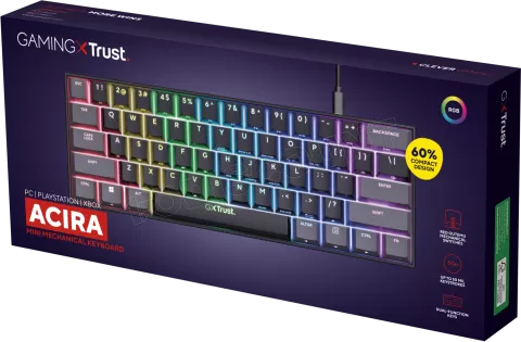 Photo de Clavier Gamer Trust GXT 867 Acira 60 Mini RGB (Noir)