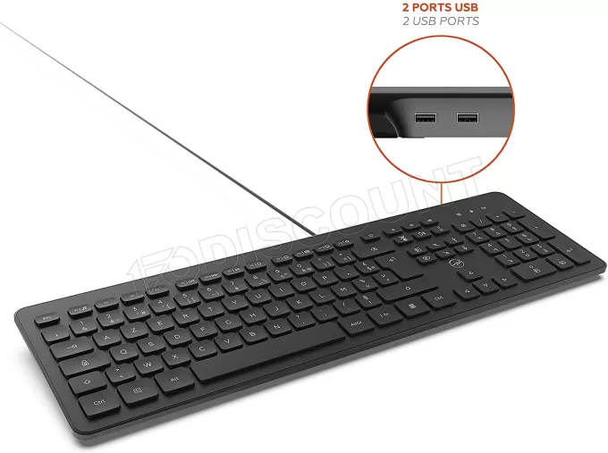 Clavier Mobility Lab avec Hub USB intégré (Noir)