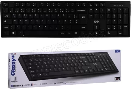 Clavier sans fil Bluetooth rechargeable T'nB Classy+ (Noir)