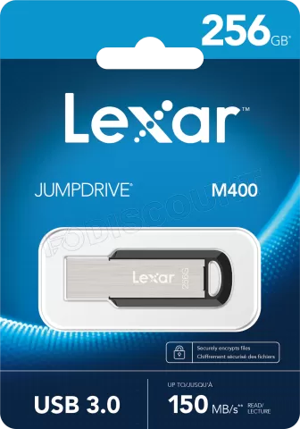 Photo de Clé USB 3.0 Lexar JumpDrive M400 - 256Go (Gris)