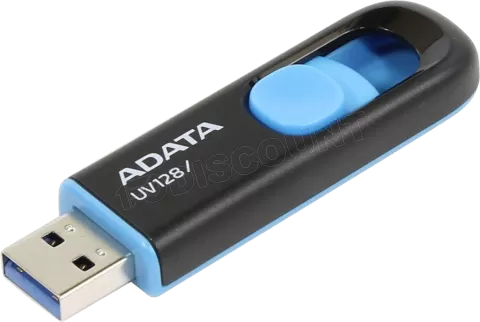 Photo de Clé USB 3.2 Adata UV128 - 256Go (Noir/Bleu)