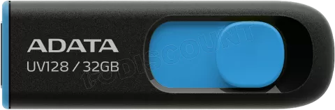 Photo de Clé USB 3.2 Adata UV128 - 32Go (Noir/Bleu)