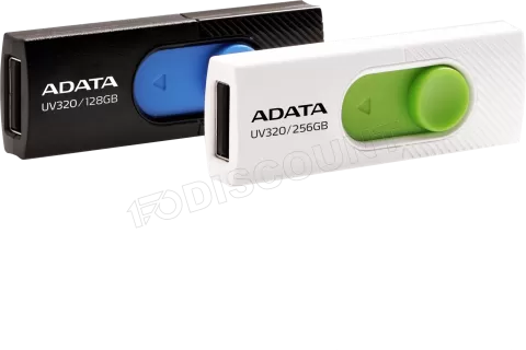 Photo de Clé USB 3.2 Adata UV320 - 128Go (Noir/Bleu)