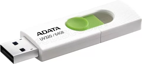 Photo de Clé USB 3.2 Adata UV320 - 64Go (Blanc/Vert)