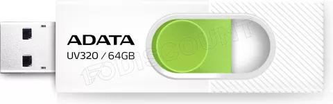 Photo de Clé USB 3.2 Adata UV320 - 64Go (Blanc/Vert)