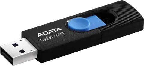 Photo de Clé USB 3.2 Adata UV320 - 64Go (Noir/Bleu)