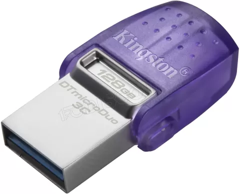 Photo de Clé USB-A/C 3.2 Kingston DataTraveler microDuo 3C - 128Go (Violet)